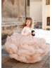 Mauve Velvet Tulle Cloud Flower Girl Dress